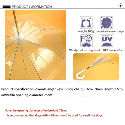 Clear Pet Umbrella